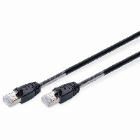 DIGITUS Patchkabel Cat6 S/FTP 2xRJ45 1.0m schwarz Outdoor