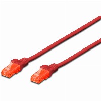 DIGITUS CAT 6 U/UTP Patchkabel - LSZH, 0,25m, rot
