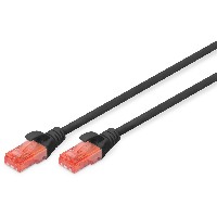 DIGITUS CAT 6 U/UTP Patchkabel - LSZH, 1m, schwarz
