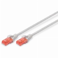DIGITUS Patchkabel Cat6 U/UTP 2xRJ45 0,5m grau LSZH
