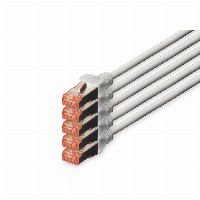 DIGITUS CAT 6 S/FTP Patchkabel, 5 Stück, 7m, grau