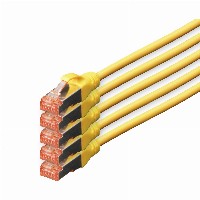 DIGITUS CAT 6 S/FTP Patchkabel, 5 Stück, 10m, gelb