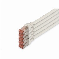 DIGITUS CAT 6 S/FTP Patchkabel, 5 Stück, 10m, weiß
