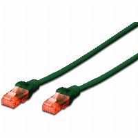 DIGITUS CAT 6 U/UTP Patchkabel - LSZH, 0,25m, grün