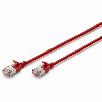 DIGITUS Patchkabel CAT 6A F/FTP Slim 0,50m rot