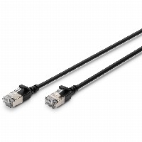 DIGITUS Patchkabel CAT 6A F/FTP Slim 0.50m schwarz