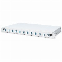 DIGUTUS LWL Spleißbox 1HE bestückt 12x LC DX OS2 grau