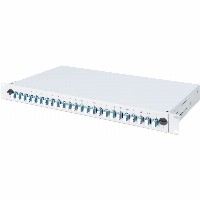 DIGITUS LWL Spleißbox 1HE bestückt 24x LC DX OS2 grau