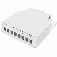 DIGITUS Hutschienen Spleißbox für 8 LC/DX Kupplungen