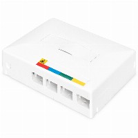 DIGITUS FTTX Leergehäuse für 4 x SC SX / LC DX Kupplungen