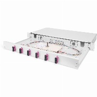 DIGITUS LWL Spleißbox 1HE bestückt 6x SC DX OM4 grau