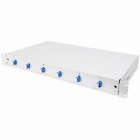 DIGITUS LWL Spleißbox 1HE bestückt 6x LC DX OS2 grau