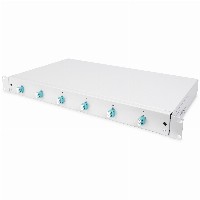 DIGITUS LWL Spleißbox 1HE bestückt 6x LC DX OM3 grau