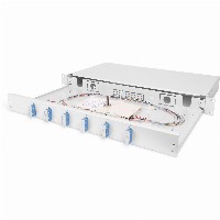 DIGITUS LWL Spleißbox 1HE bestückt 6x SC DX OS2 grau
