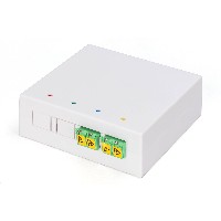 DIGITUS FTTH Gehäuse mit 2 x LC/APC DX Kupplung mit Shutter