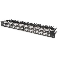 DIGITUS Patchpanel 1HE 48-Port Cat6a geschirmt schwarz