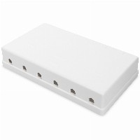 DIGITUS Gehäuse für Keystone Jacks 6-Port. weiß. Aufputzbox