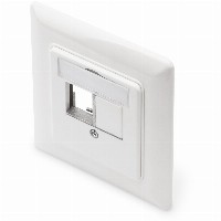 DIGITUS Leerdose mit Zentralplatte u. Rahmen. 2x Keystone