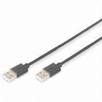 DIGITUS USB 2.0 Anschlusskabel Typ A -A St/St 1.0m, sw