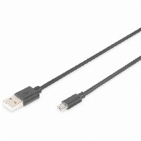 DIGITUS USB 2.0 Anschlusskabel Typ A -mikro B St/St 1.0m, sw
