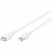 DIGITUS USB 2.0 Verlängerungskabel Typ A -A St/Bu 1.8m,beige