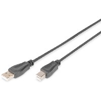 DIGITUS USB 2.0 Anschlusskabel Typ A -A St/St 0,5m, sw