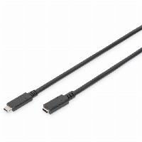 DIGITUS USB 2.0 Verlängerungskabel Typ C -C St/Bu 1.5m, sw