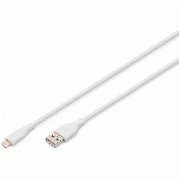 DIGITUS USB 2.0 Kabel Typ A-Lightning Silikon 1m MFI weiß