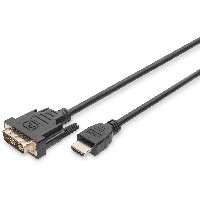 DIGITUS HDMI-Kabel A->DVI(18+1) St/St 2.0m schwarz FullHD