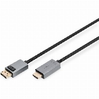 DIGITUS DisplayPort Adapterkabel DP - HDMI A 1,8m 4K Alu