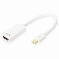 DIGITUS DisplayPortKabel miniDP -> HDMI-A St/Bu 0.15m weiß