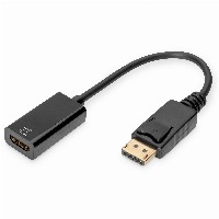 DIGITUS DisplayPort Adapter DPort -> HDMI St/Bu 0,2m aktiv
