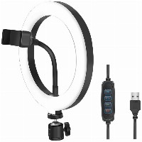 Logilink Smartphone-Ringlicht. DM 20cm. 1.8m Kabel