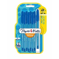 PAPER MATE Kugelschreiber InkJoy 100 Kappe 8St. M Blau