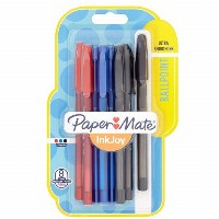 PAPER MATE Kugelschreiber InkJoy 100 Kappe 8St. M S/B/R/G