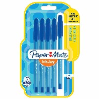 PAPER MATE Kugelschreiber InkJoy 100 Kappe 5er blau M 1.0mm Blister