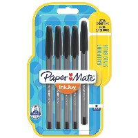 PAPER MATE Kugelschreiber InkJoy 100 Kappe 5er sw M 1.0mm Blister