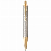 PARKER Kugelschreiber IM Premium Warm Silver M Blau Geschenkbox