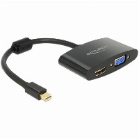 DELOCK Adapterkabel mini DisplayPort St > VGA / HDMI schwarz