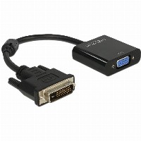DELOCK Adapterkabel DVI 24+1 Stecker > VGA Buchse schwarz