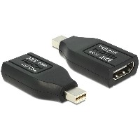DELOCK Adapter mini DisplayPort 1.1 Stecker > HDMI Buchse schwarz