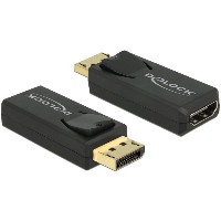 DELOCK Adapter DisplayPort 1.2 Stecker > HDMI Buchse schwarz 4K Passiv