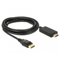 DELOCK Kabel Displayport 1.2 Stecker > High Speed HDMI-A Stecker Passiv 4K 3 m schwarz
