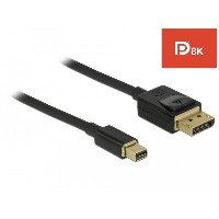 DELOCK Mini DisplayPort zu DisplayPort Kabel 8K 60Hz 1m DP 8K zertifiziert