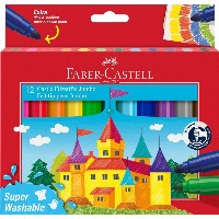 FABER-CASTELL Filzstift Jumbo Super Washable 12er