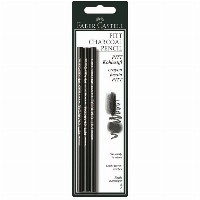 FABER-CASTELL Kohlestift Pitt fettfrei schwarz 3 in BK