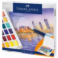 FABER-CASTELL Aquarellfarben in Näpfchen 48er Etui