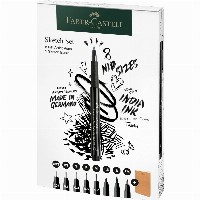 FABER-CASTELL Set Pitt Artist Pen + Sketchbook