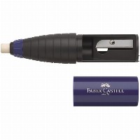 FABER-CASTELL Radierer Spitzer Kombi brombeer-blau