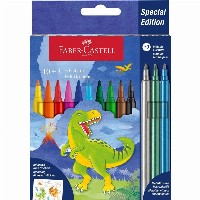 FABER-CASTELL Filzstift Dino 10 + 3 + Sticker